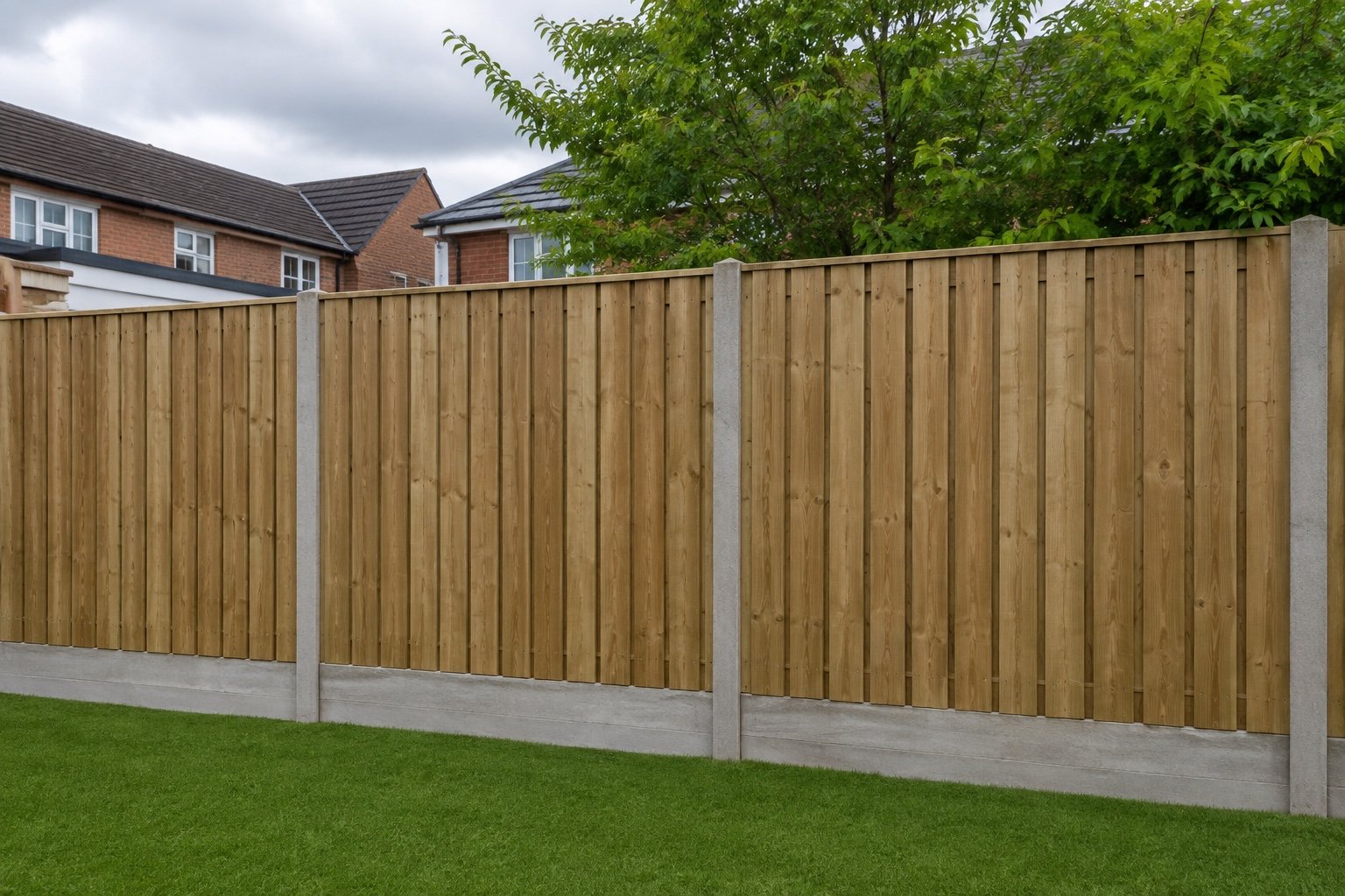 Real timber garden fencing